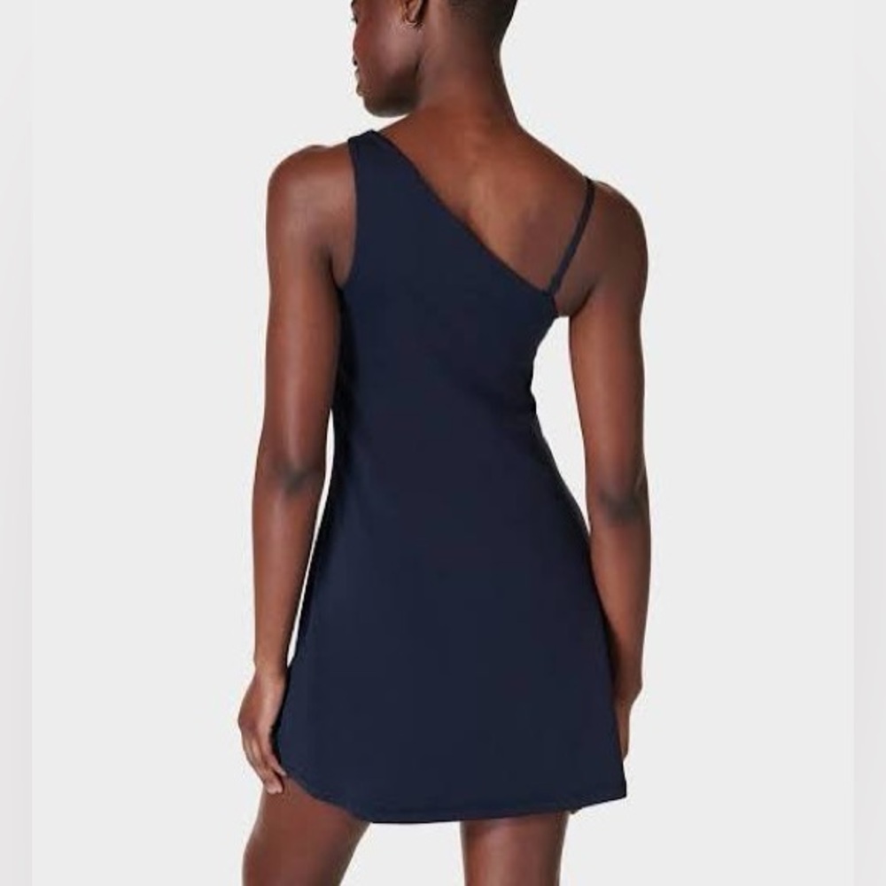 SWEATY BETTY Asymmetric Sport Dress | Navy | Size XS - Picture 2 of 9